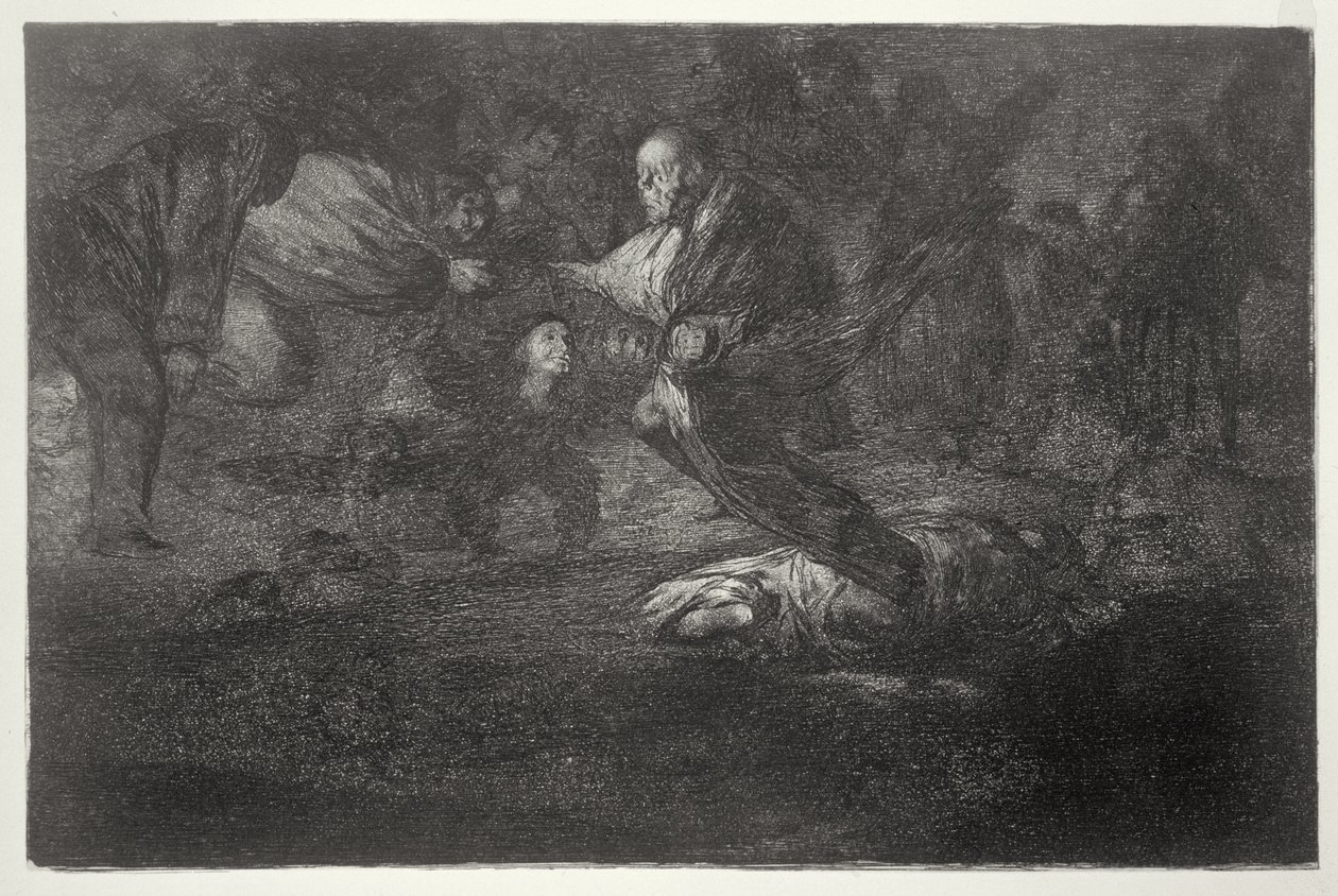 193-0082314 Zagadka żałobna, płyta 18 „Przysłów” autorstwa Francisco Jose de Goya y Lucientes