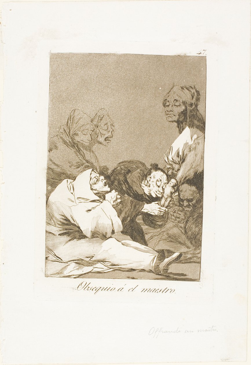 Prezent dla Mistrza, płyta 47 z Los Caprichos autorstwa Francisco Jose de Goya y Lucientes