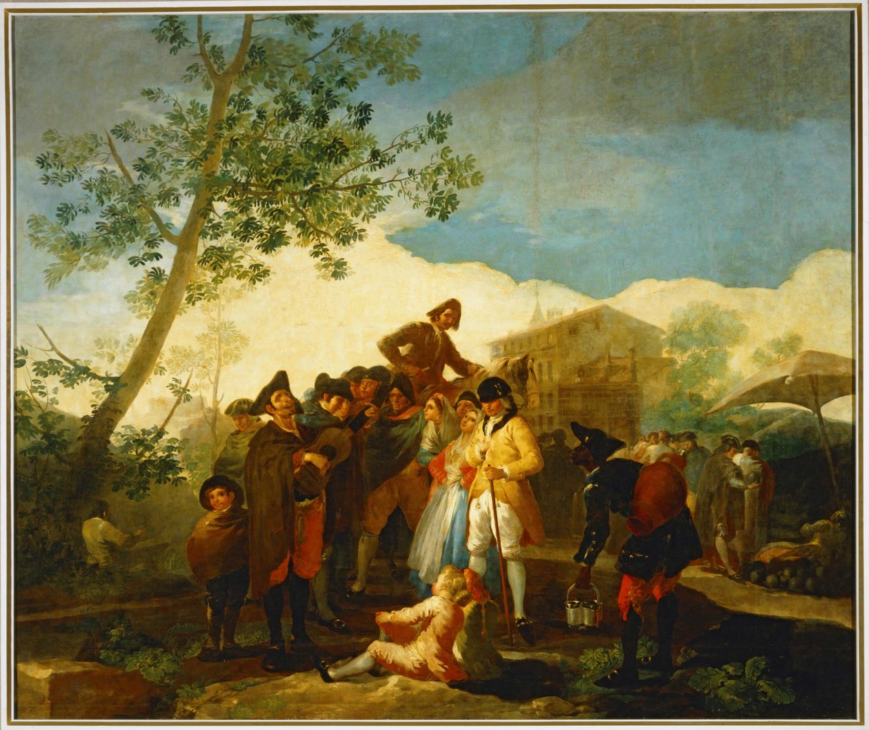 Niewidomy grający na gitarze ... (obraz na płótnie) autorstwa Francisco Jose de Goya y Lucientes