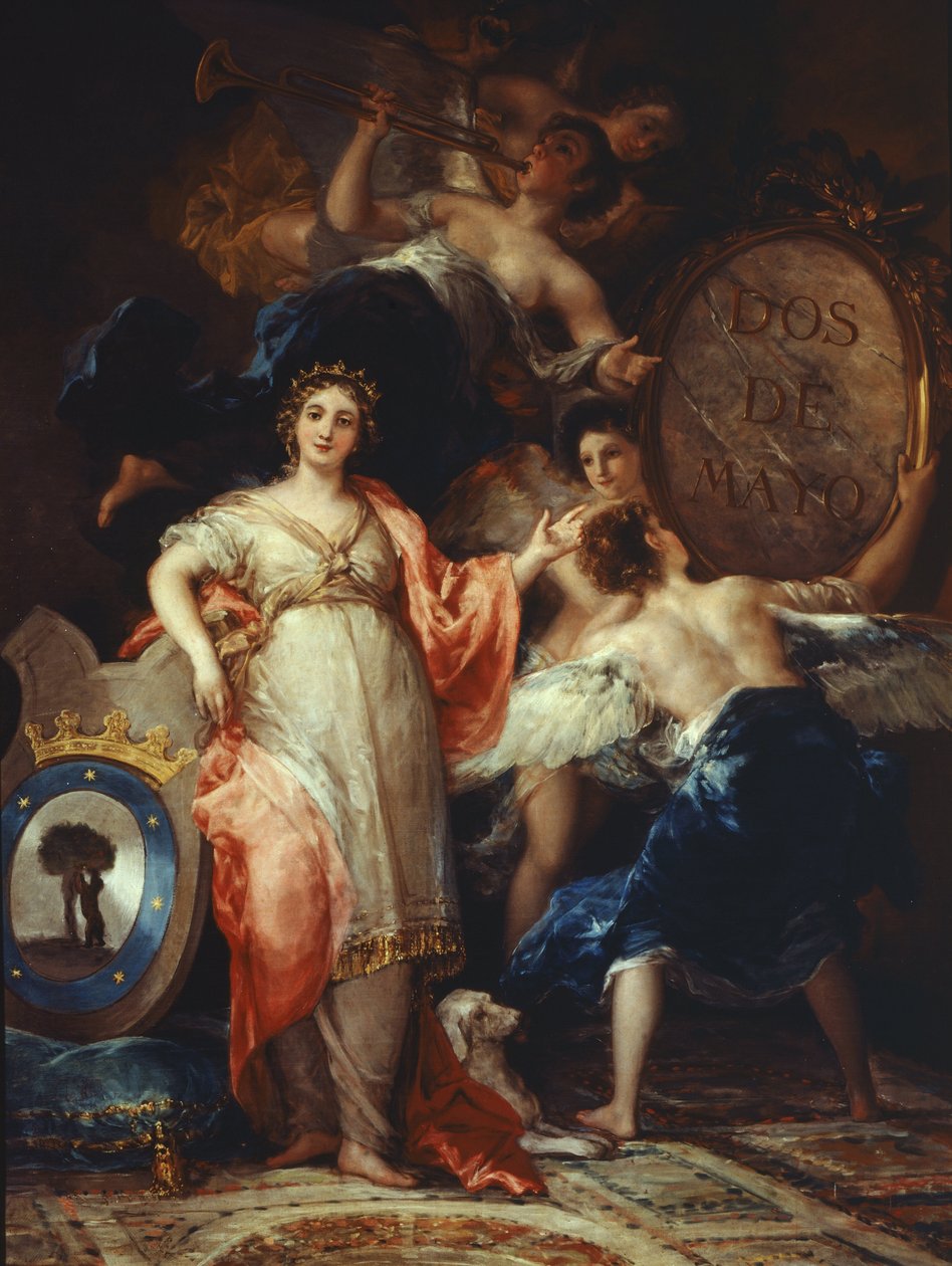 Alegoria miasta Madryt (Hiszpania) - Olej na płótnie autorstwa Francisco de Goya