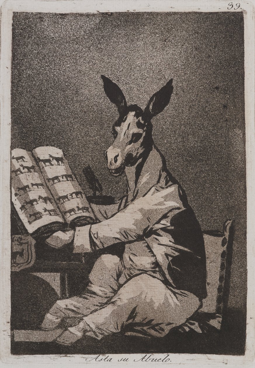 Podobnie jak jego dziadek (Asta su abuelo) autorstwa Francisco de Goya