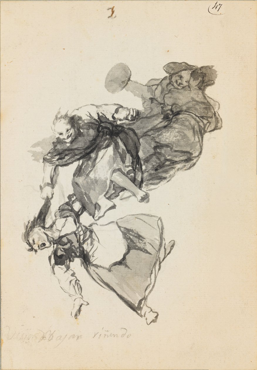 Schodzą ze śmiechu autorstwa Francisco de Goya