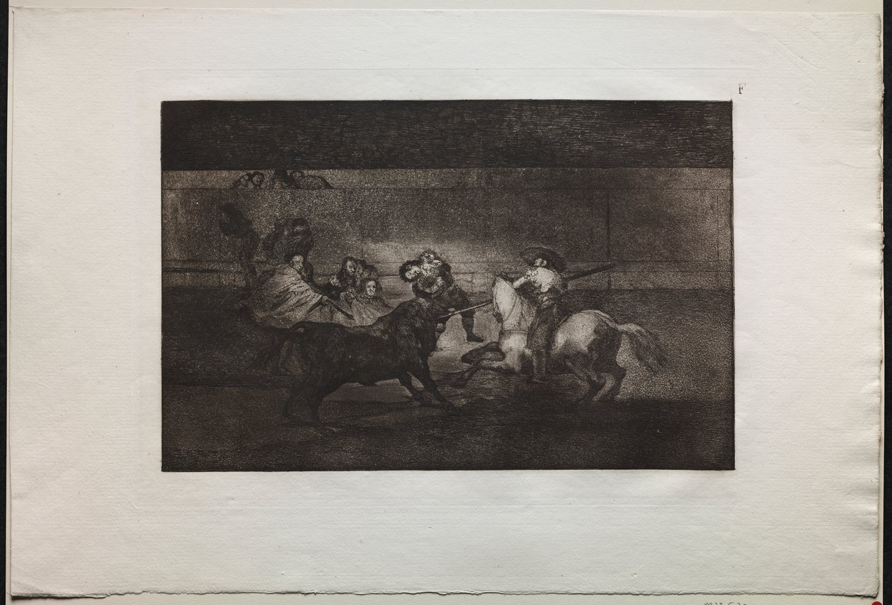 Walki byków: Śmierć Pepe Illo (III skład) autorstwa Francisco de Goya