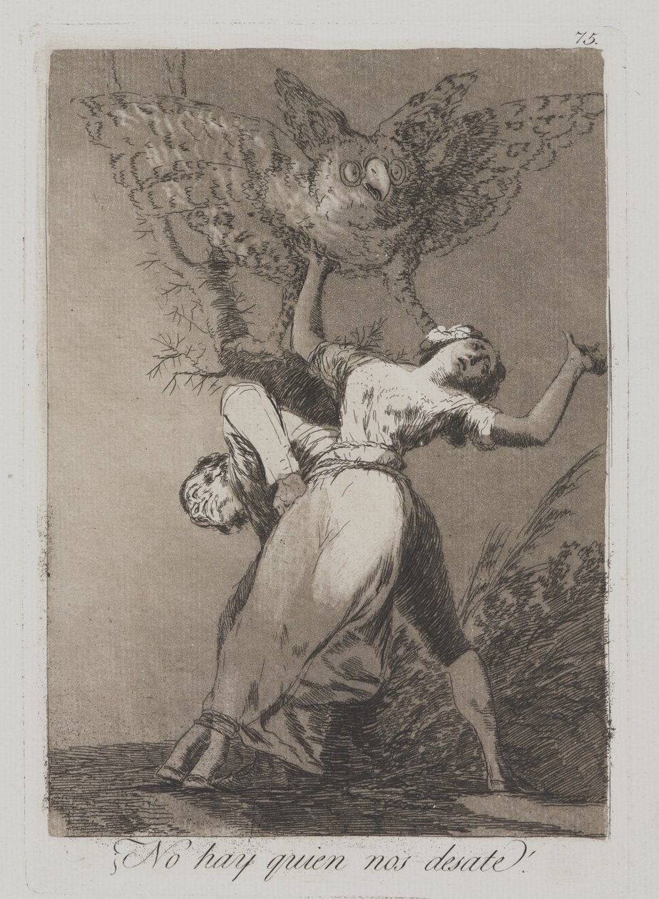 Czy nikt nas nie rozwiąże? (Czy nie ma nikogo, kto by się nie rozwiązał?) autorstwa Francisco de Goya