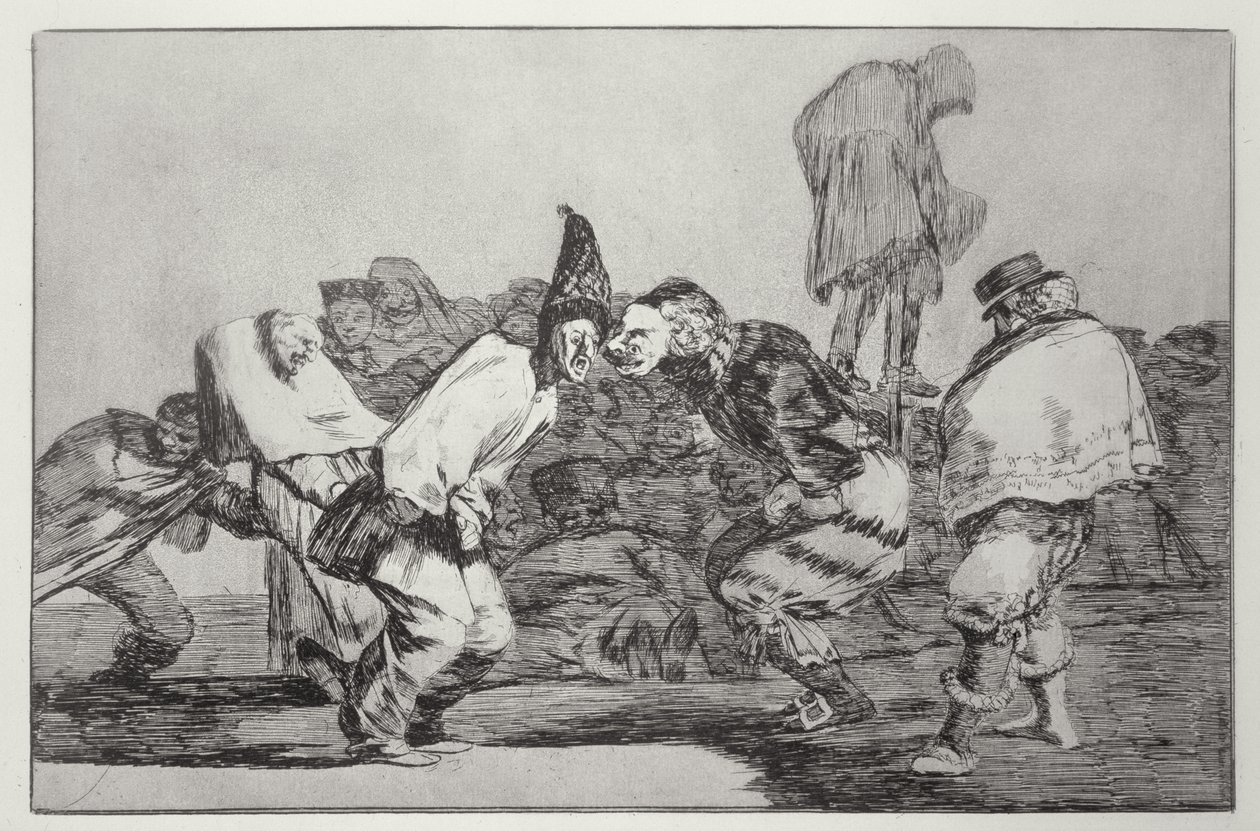 Fantazja karnawałowa, płyta 14 „Przysłów” autorstwa Francisco Jose de Goya y Lucientes