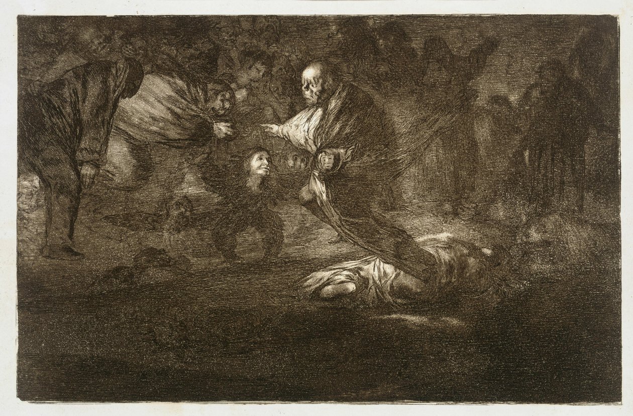 Bóg ich stwarza, a oni schodzą się razem, Los Proverbios 18 autorstwa Francisco Jose de Goya y Lucientes