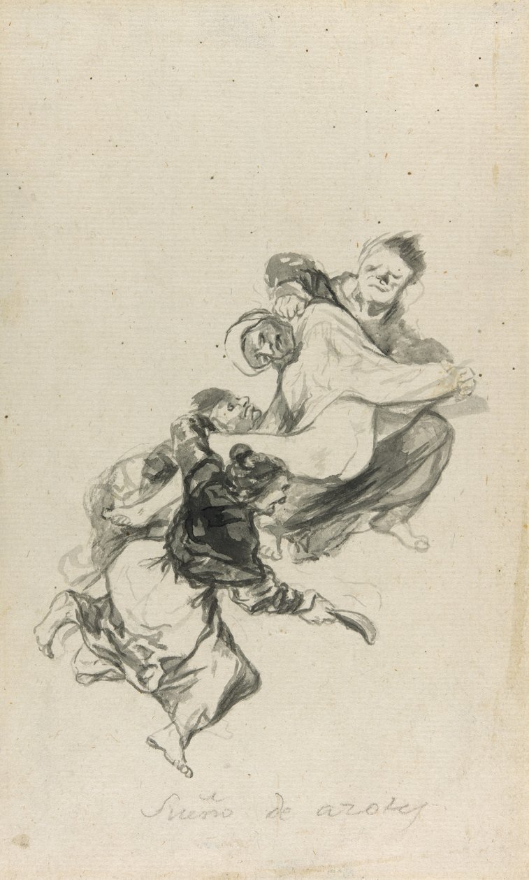 Sen o chłoście, 1801-03 autorstwa Francisco de Goya