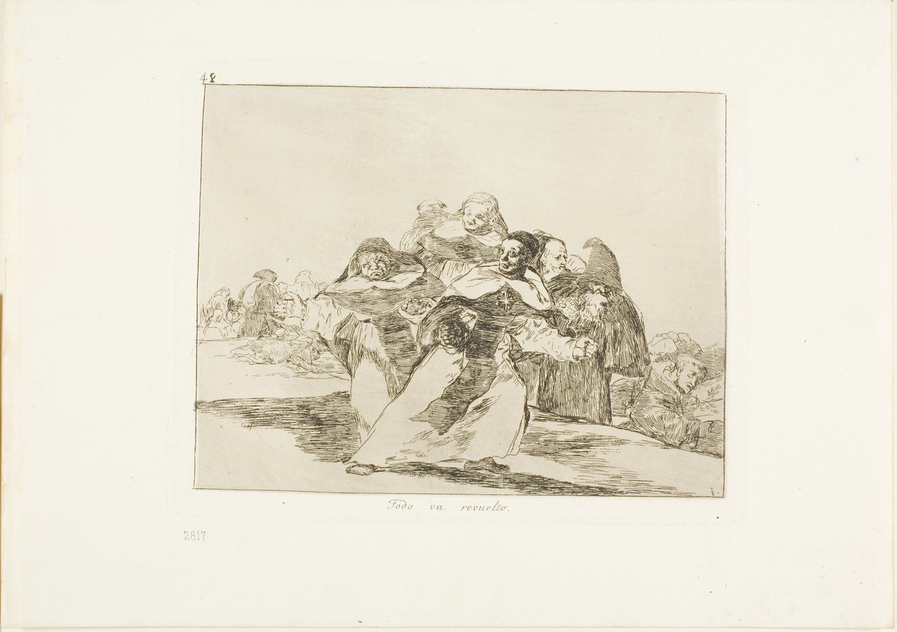Wszystko jest pokręcone, płyta 42 z The Disasters of War autorstwa Francisco Jose de Goya y Lucientes