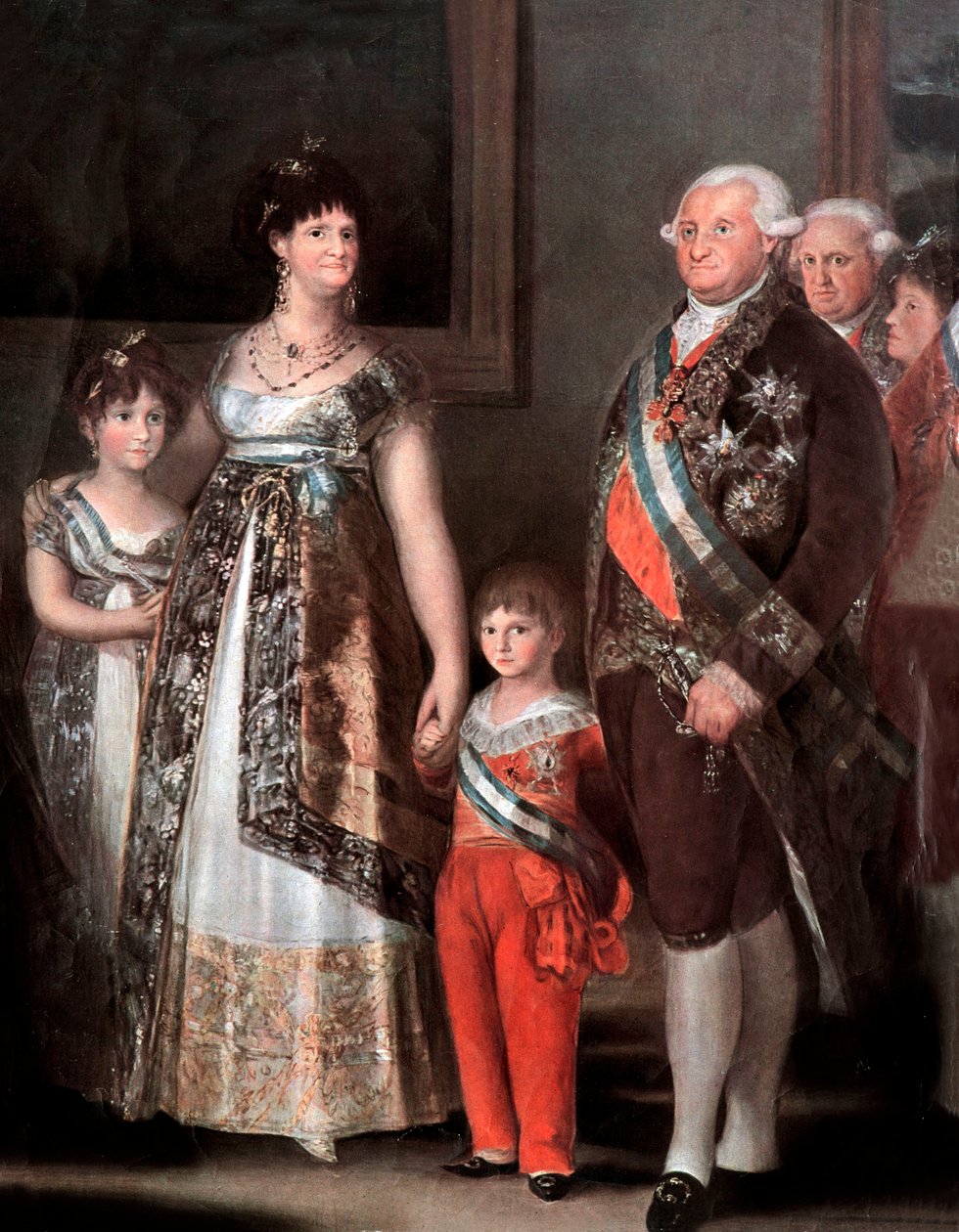 Rodzina hiszpańskiego króla Karola IV, detal autorstwa Francisco Jose de Goya y Lucientes