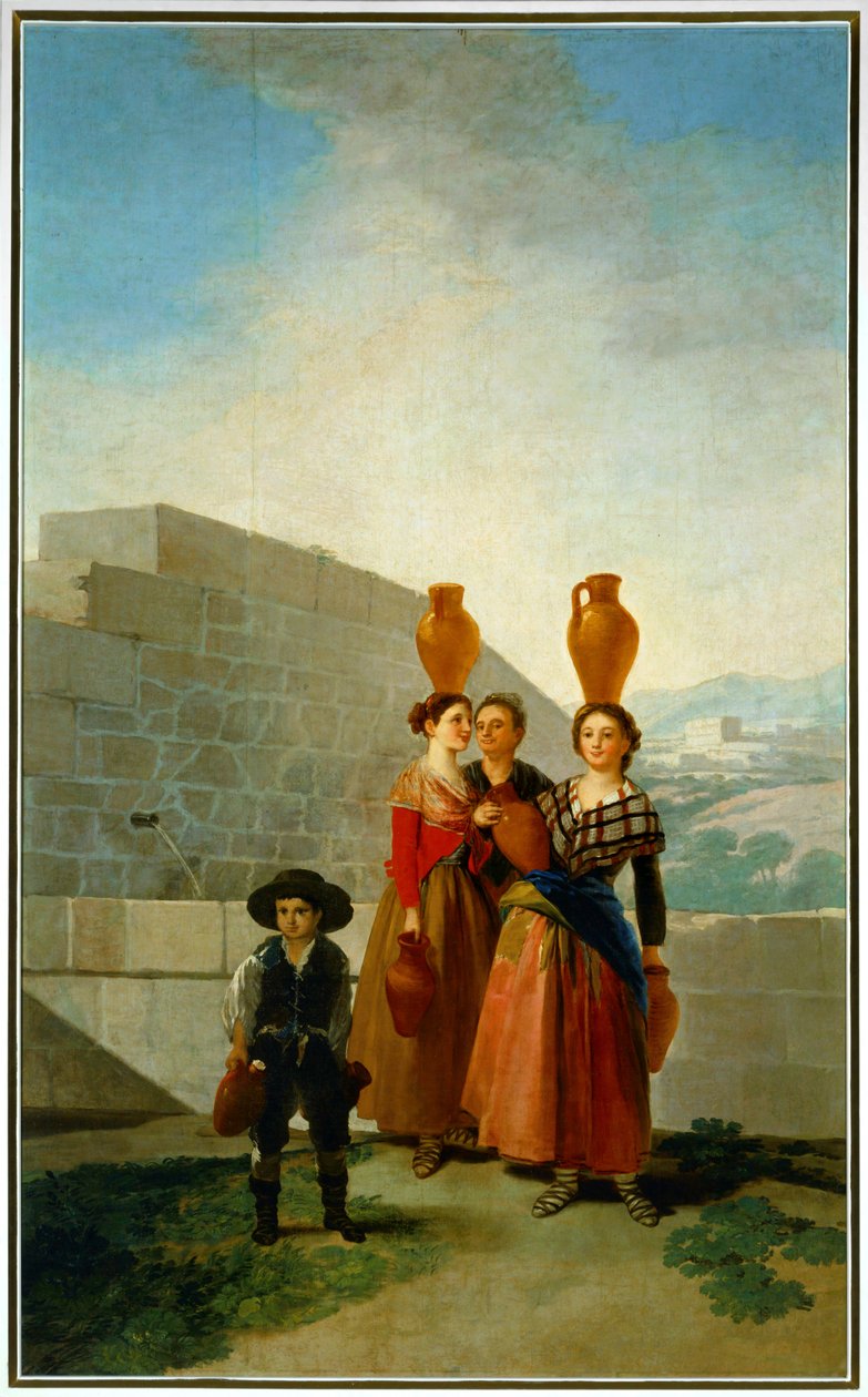 Dziewczyny niosące dzbanki z wodą ... (obraz na płótnie) autorstwa Francisco Jose de Goya y Lucientes
