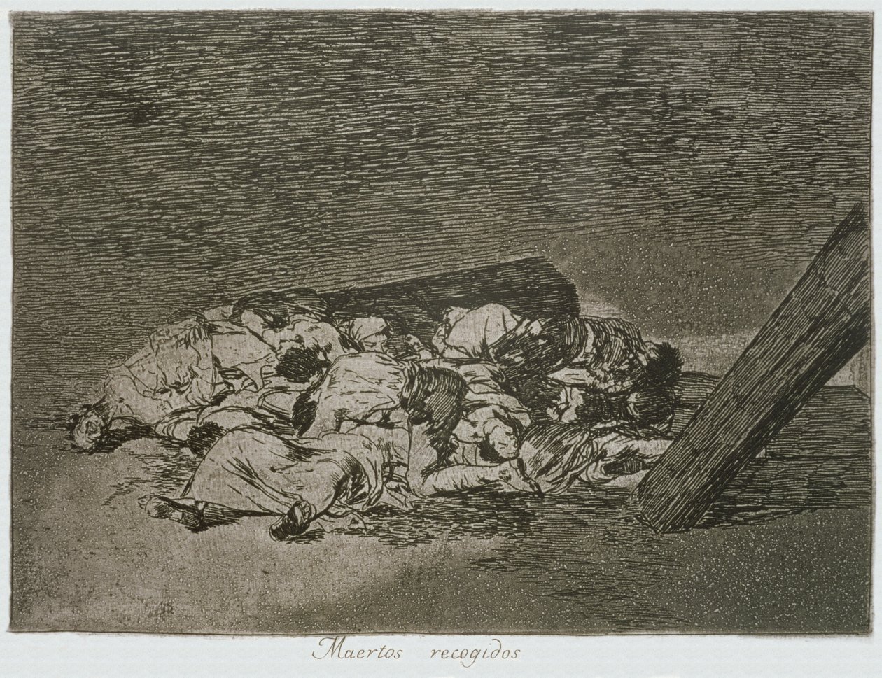 Żniwa zmarłych, płyta 63 „Klęski wojny” autorstwa Francisco Jose de Goya y Lucientes