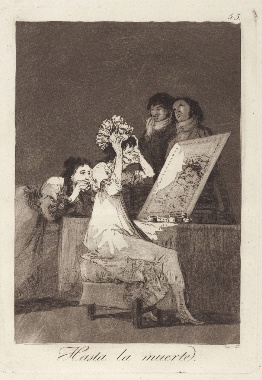 Aż do śmierci, tablica 55 z Los Caprichos autorstwa Francisco Jose de Goya y Lucientes
