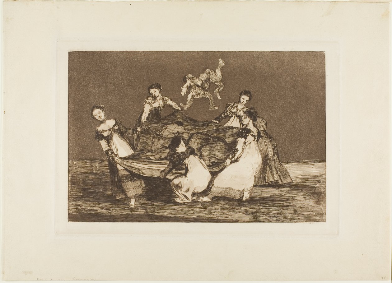 Cięższy niż Martwy Osioł, płyta 1 z Los Proverbios autorstwa Francisco Jose de Goya y Lucientes