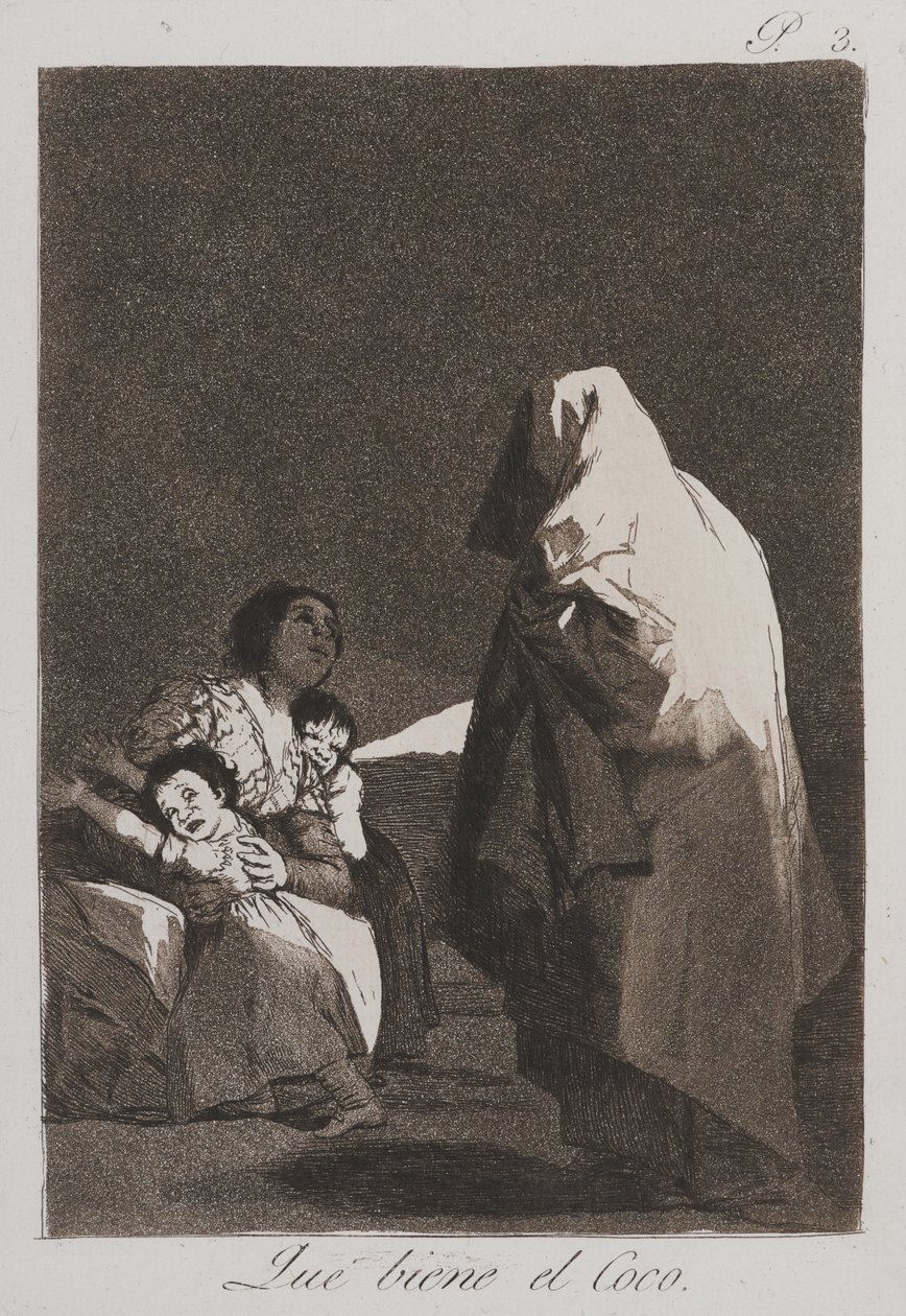 Nadchodzi Bogey-Man autorstwa Francisco de Goya