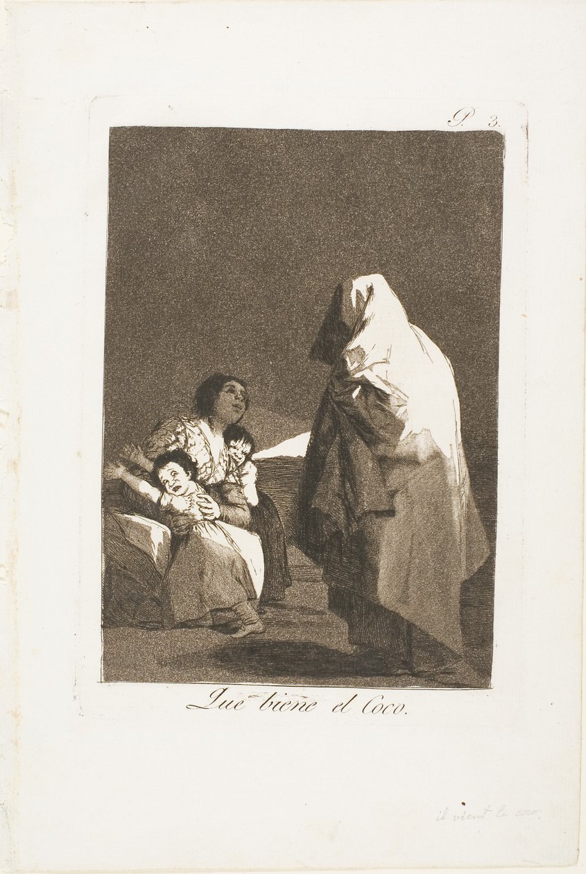 Here Comes the Bogeyman, płyta trzecia z Los Caprichos autorstwa Francisco Jose de Goya y Lucientes