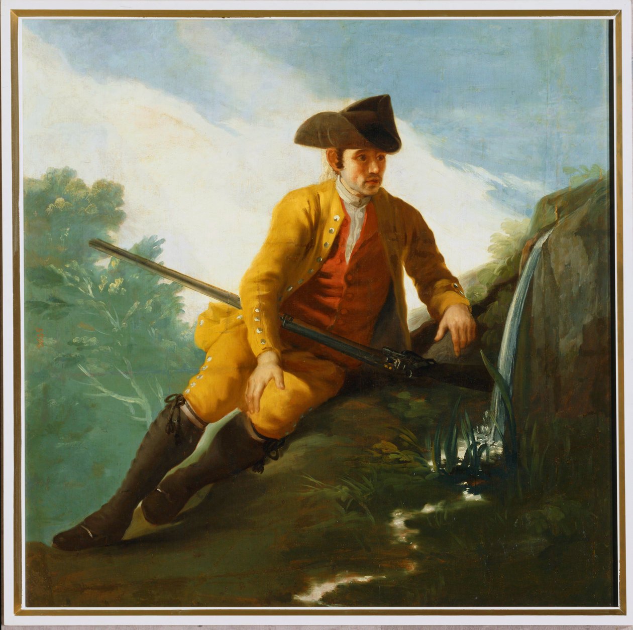 Myśliwy siedzący przy fontannie ... (obraz na płótnie) autorstwa Francisco Jose de Goya y Lucientes