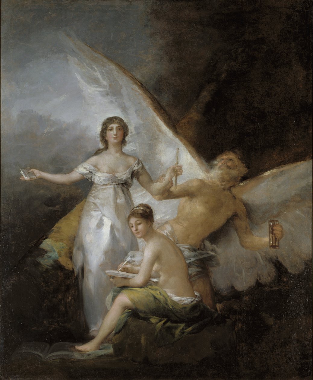 Prawda, czas i historia — prawda, czas i historia, Goya, Francisco, z (1746-1828). Olej na płótnie. Wymiary : 294x244 cm. Muzeum Narodowe w Sztokholmie autorstwa Francisco de Goya