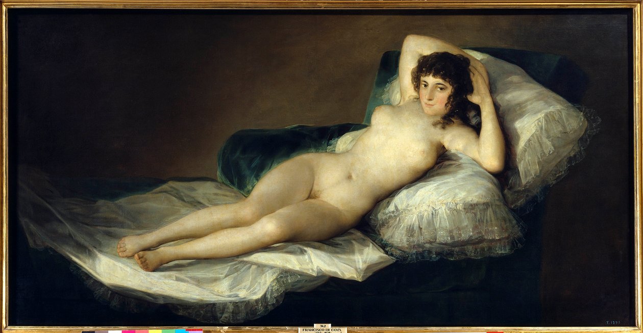 Naga Maja, ok. 1930 1800 (olej na płótnie) autorstwa Francisco Jose de Goya y Lucientes