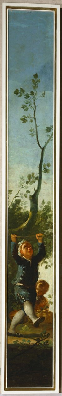 Mały chłopiec i drzewo ... (obraz na płótnie) autorstwa Francisco Jose de Goya y Lucientes