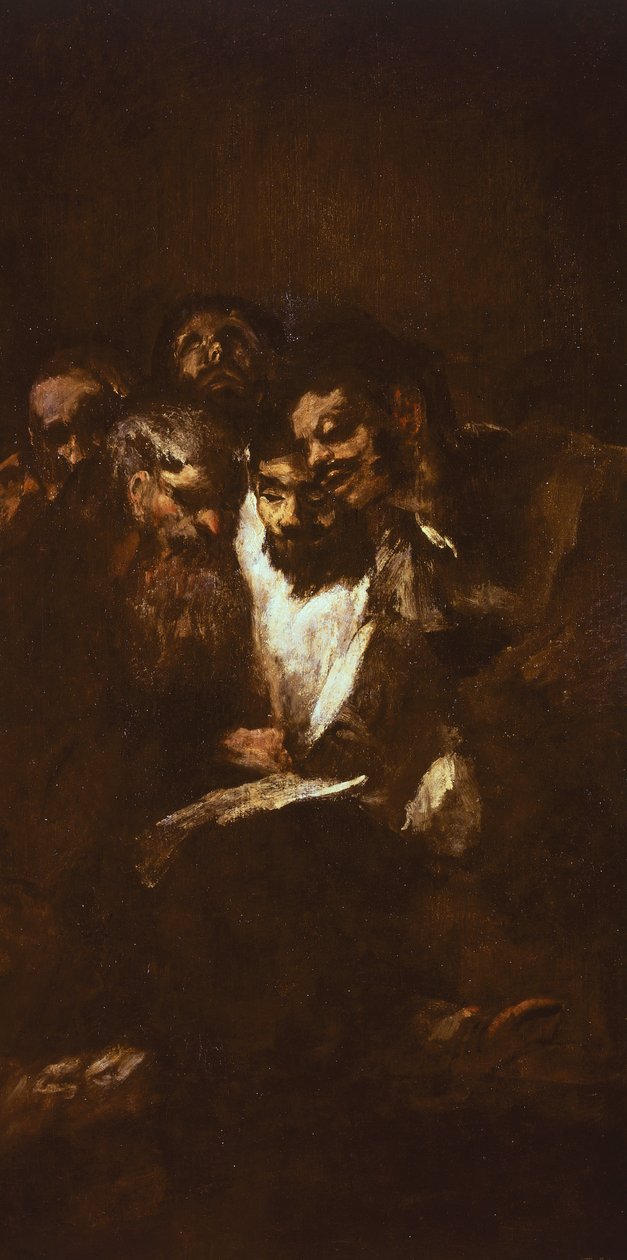 Mężczyźni czytający – Francisco de Goya (1746-1828) autorstwa Francisco Jose de Goya y Lucientes