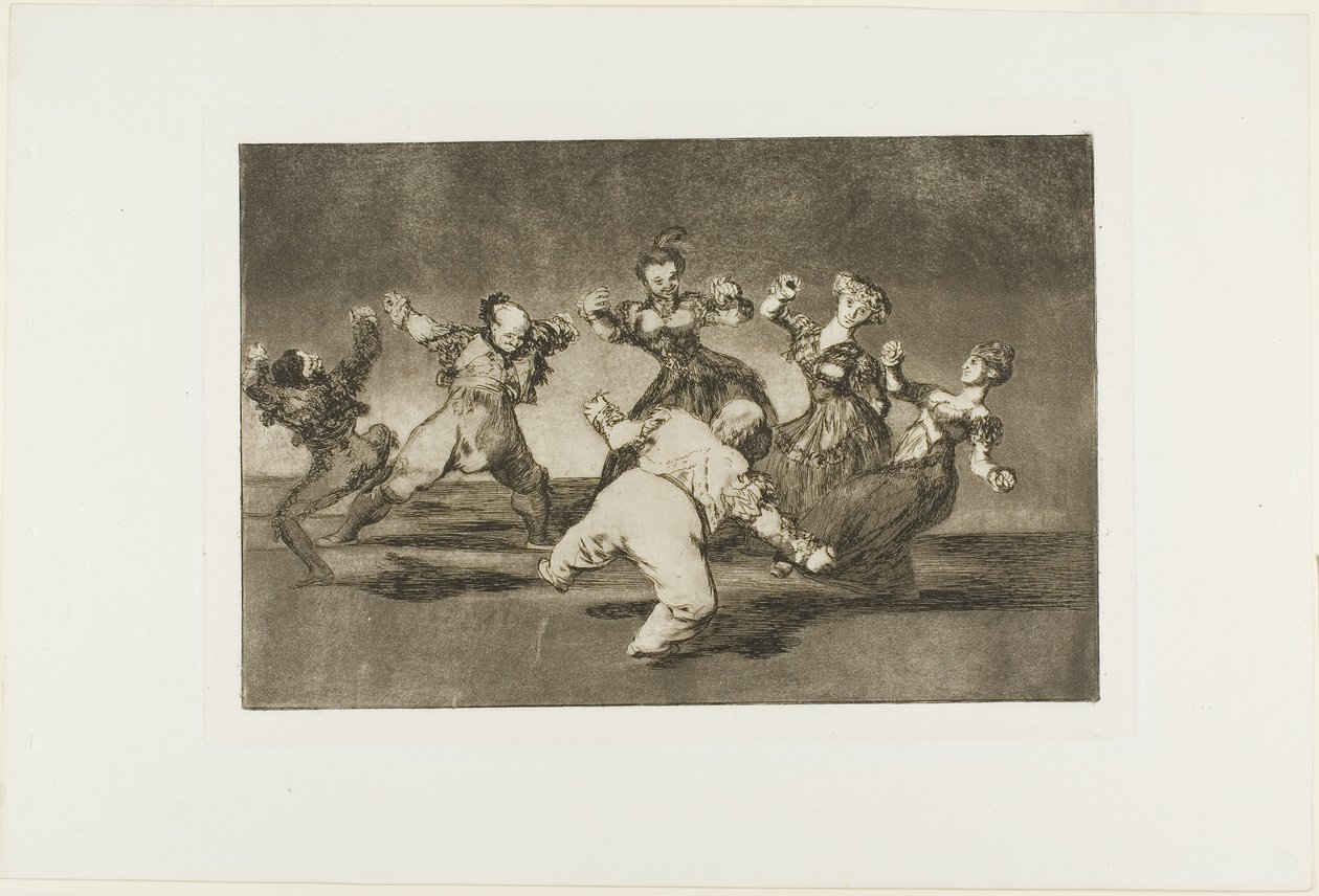 Merry Folly, z Disparates, wydana jako płyta 12 w Los Proverbios autorstwa Francisco Jose de Goya y Lucientes