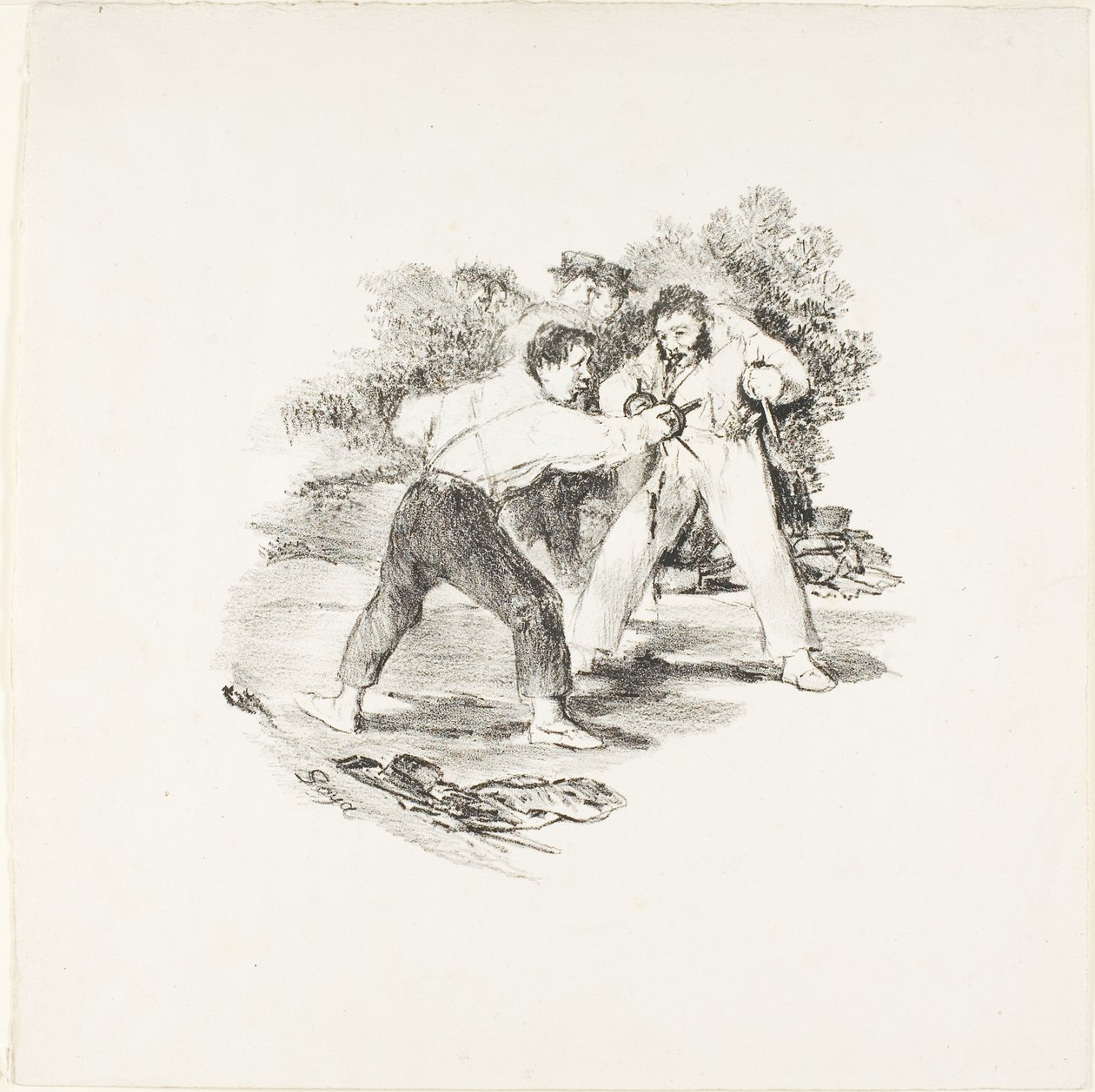 Współczesny pojedynek autorstwa Francisco Jose de Goya y Lucientes