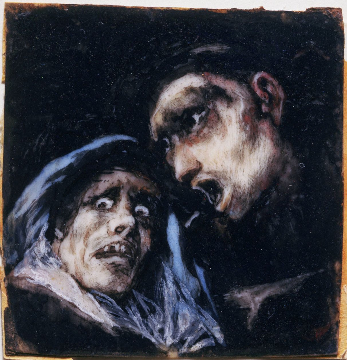 Mnich rozmawiający ze starszą kobietą autorstwa Francisco Jose de Goya y Lucientes