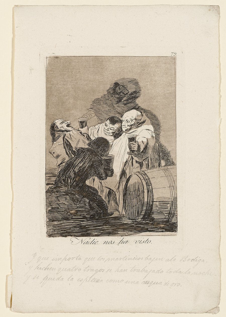 Nikt nas nie widział, płyta z "Los Caprichos", 1799 autorstwa Francisco de Goya