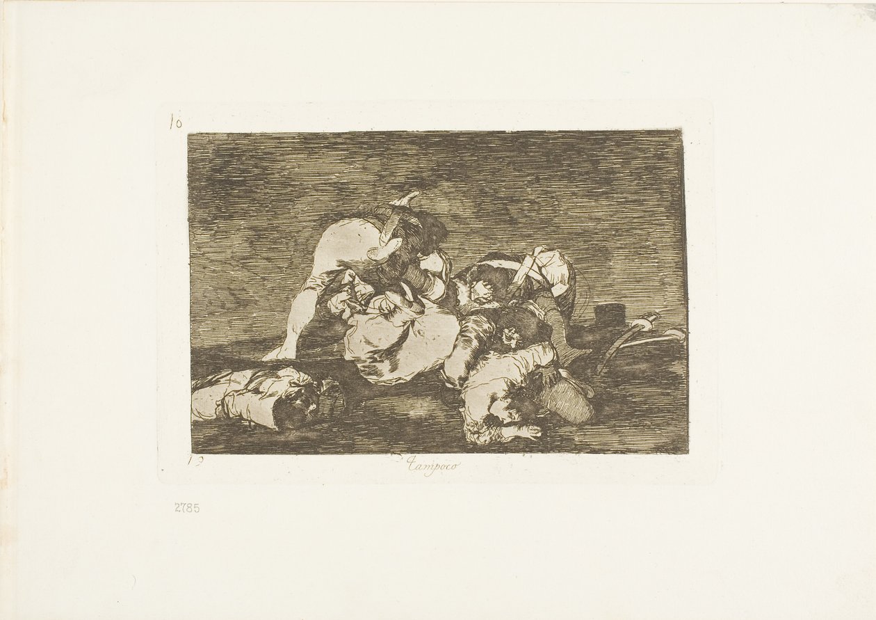 Tego też nie rób, płyta dziesiąta z The Disasters of War autorstwa Francisco Jose de Goya y Lucientes