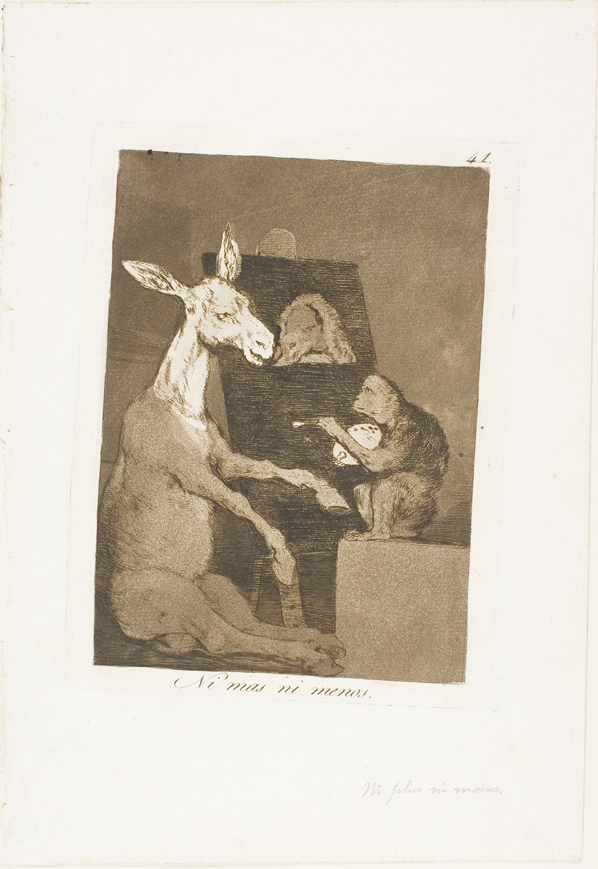Ani mniej, ani więcej, tablica 41 z Los Caprichos autorstwa Francisco Jose de Goya y Lucientes