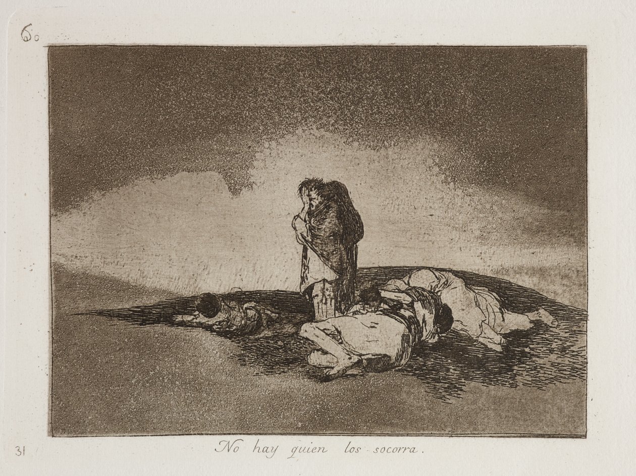No Hay Quien Los Socorra (Nie ma kto im pomóc) autorstwa Francisco Jose de Goya y Lucientes