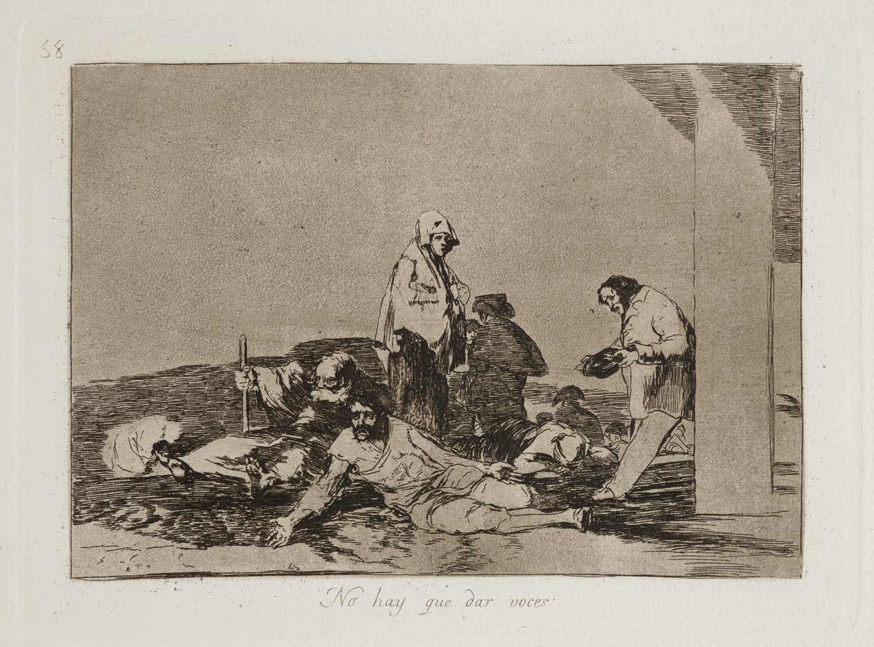 Nie ma hay que dar voces (Nie ma sensu krzyczeć) autorstwa Francisco Jose de Goya y Lucientes