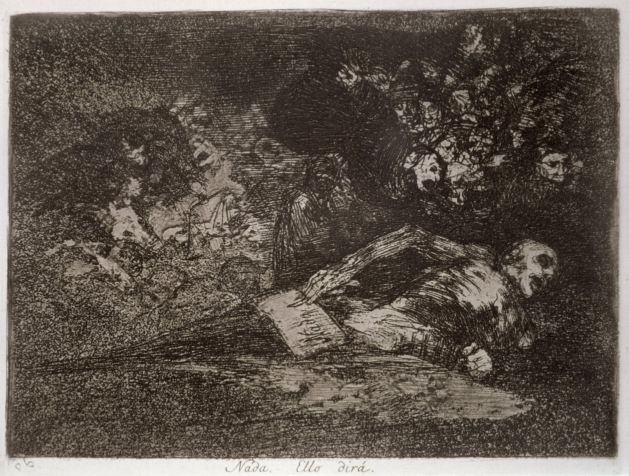 Nic. Wydarzenie powie, płyta 69 „Katastrofy wojny” autorstwa Francisco Jose de Goya y Lucientes