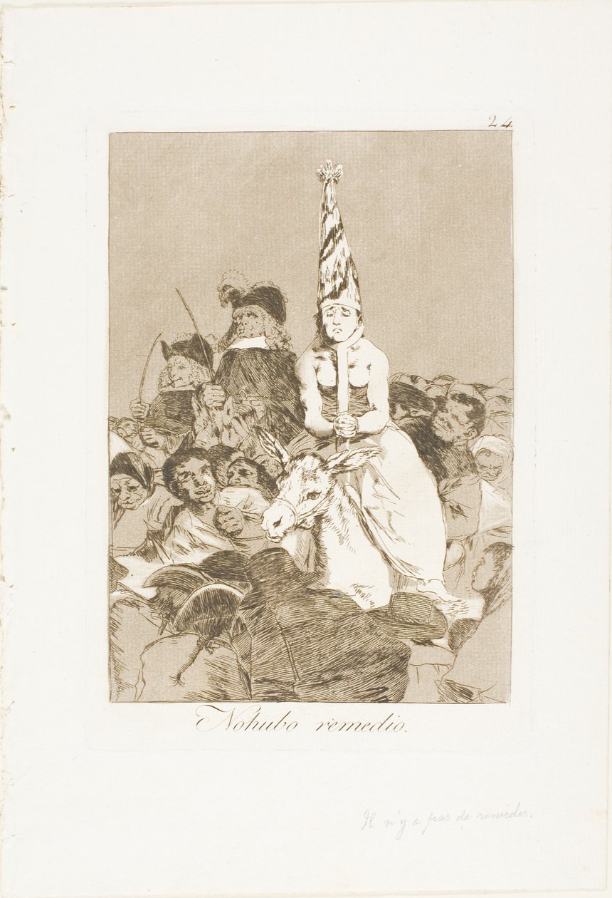 Nic nie dało się na to poradzić, płyta 24 z Los Caprichos autorstwa Francisco Jose de Goya y Lucientes