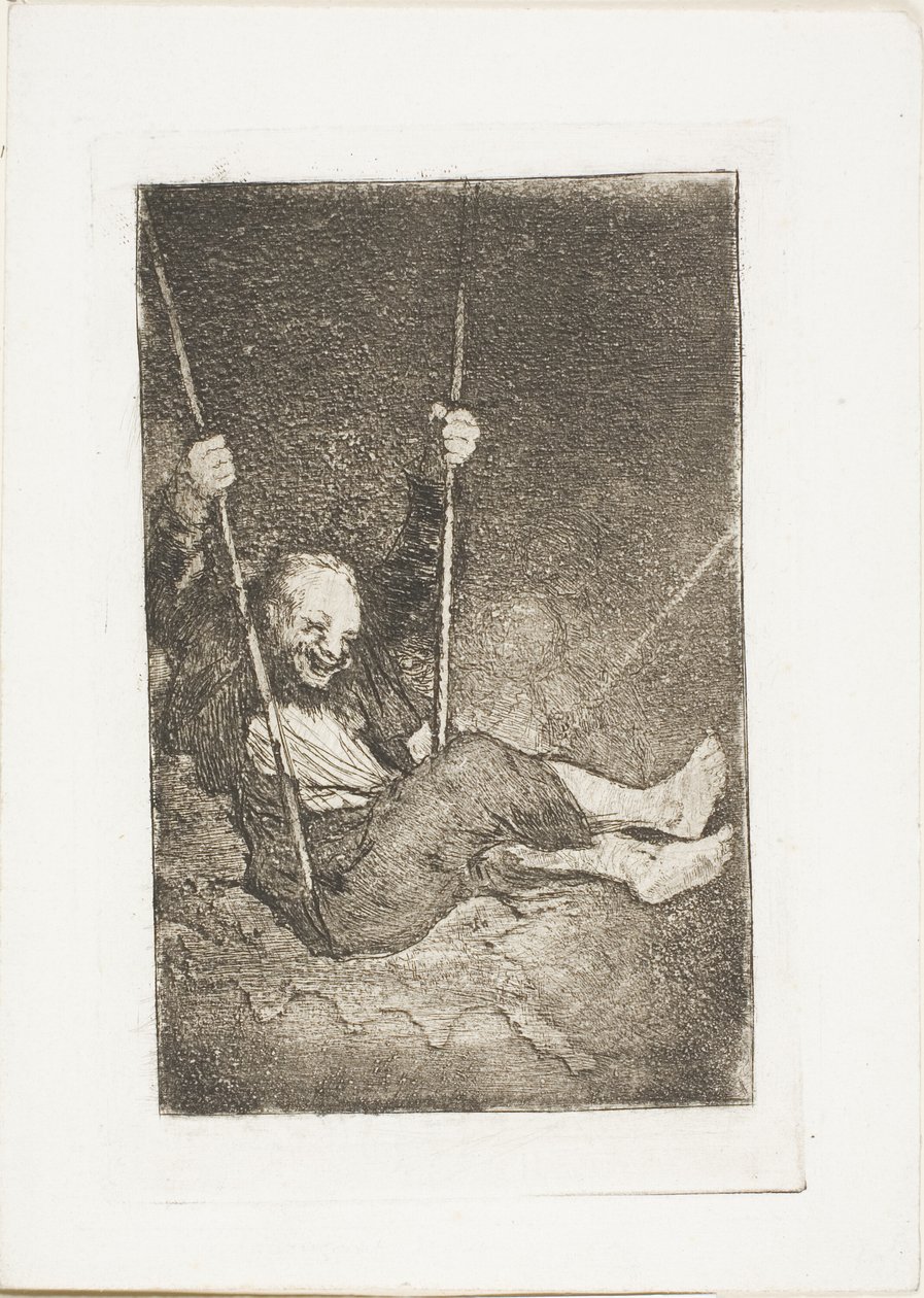 Stary człowiek na huśtawce autorstwa Francisco Jose de Goya y Lucientes