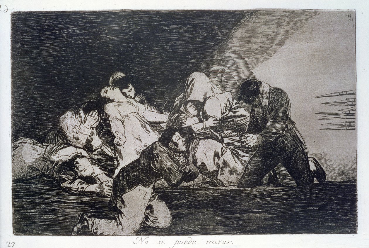 Nie można patrzeć, płyta 26 „Katastrofy wojny” autorstwa Francisco Jose de Goya y Lucientes