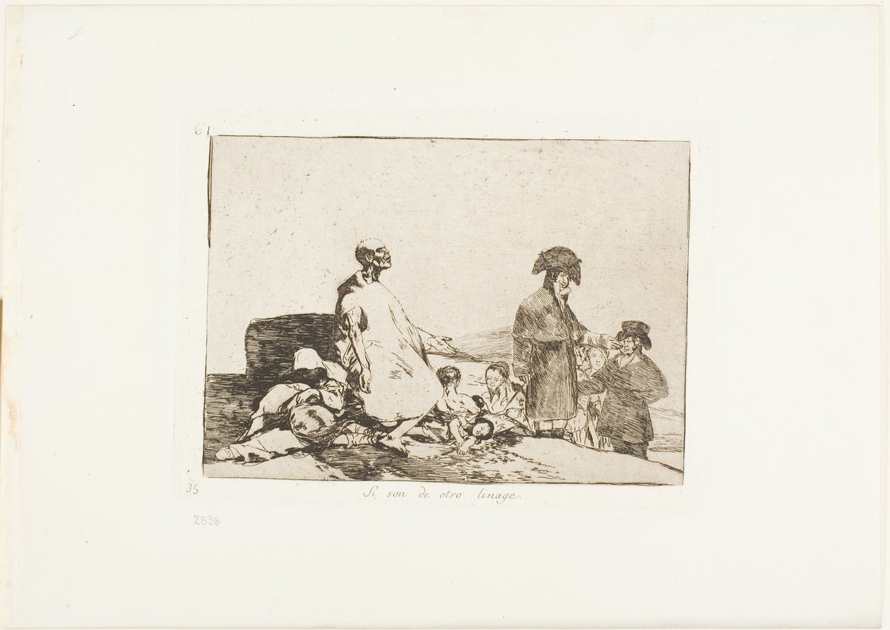 Być może są innej rasy, płyta 61 z The Disasters of War autorstwa Francisco Jose de Goya y Lucientes