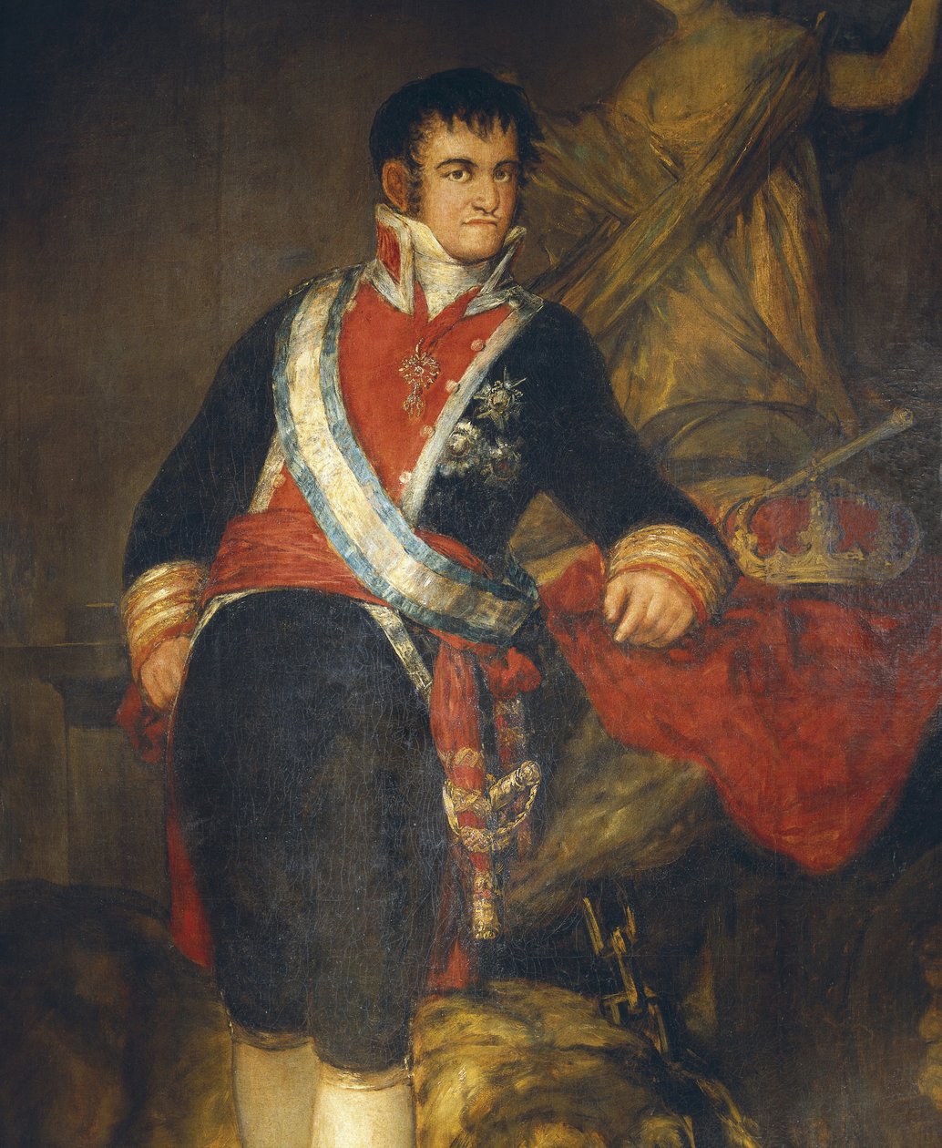 Portret króla Ferdynanda VII, detal autorstwa Francisco Jose de Goya y Lucientes