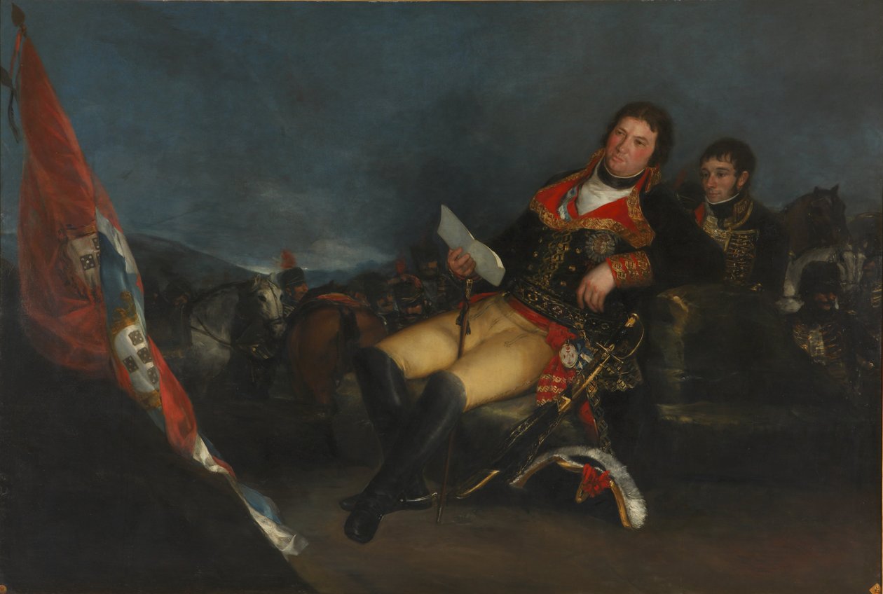 Portret Manuela Godoya, zwanego Księciem Pokoju. Szczegół. (olej na płótnie autorstwa Francisco de Goya