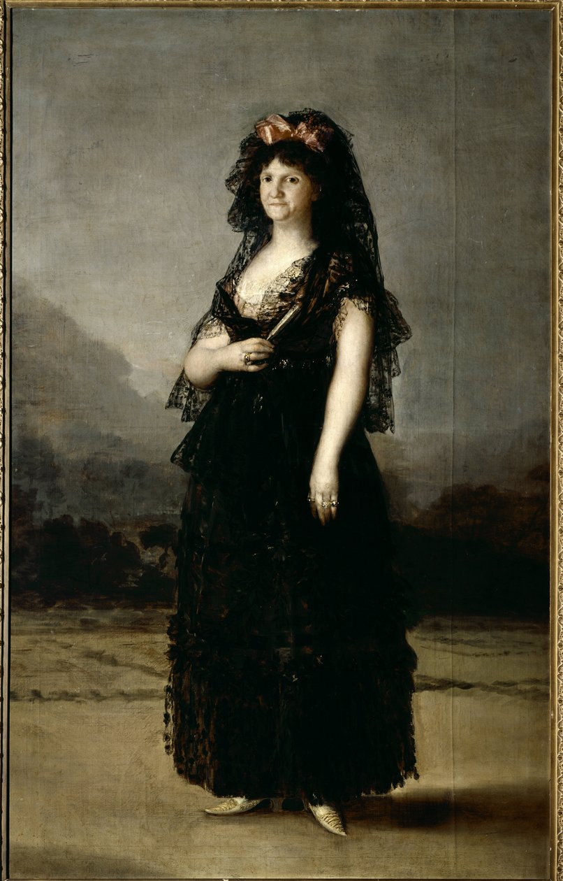 Portret królowej Marii Louise w mantylii (olej na płótnie). autorstwa Francisco de Goya