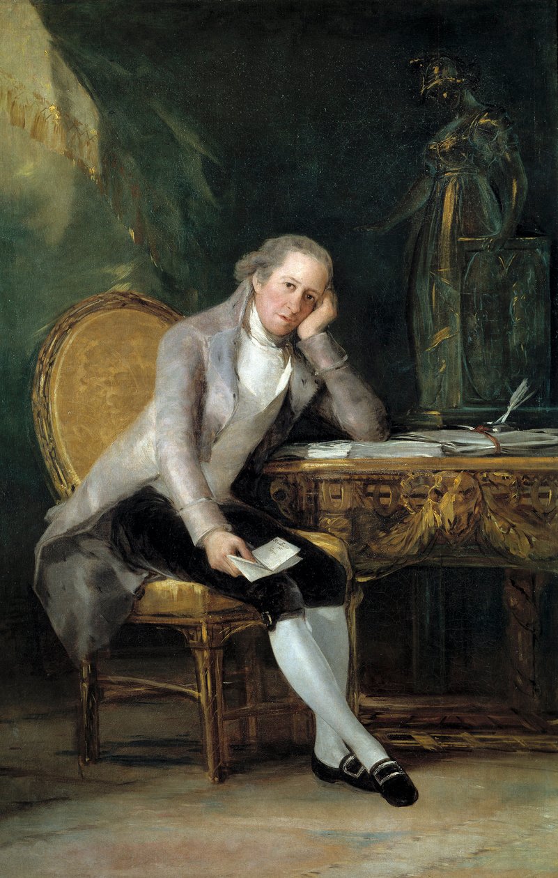 Portret zmarłego Gaspara Melchora de Jovellanos autorstwa Francisco de Goya