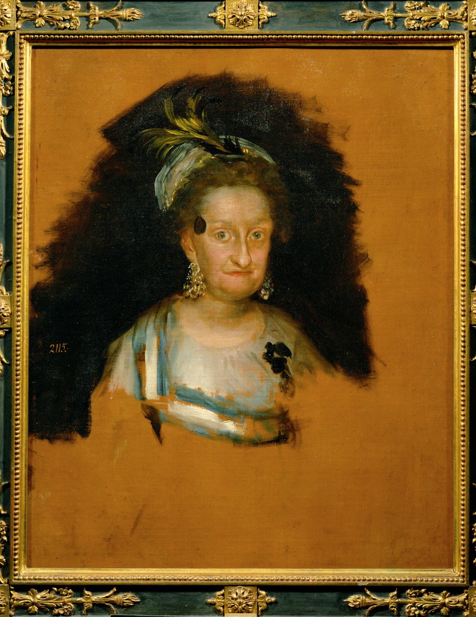 Królowa Hiszpanii Maria Luiza ... (obraz na płótnie) autorstwa Francisco Jose de Goya y Lucientes