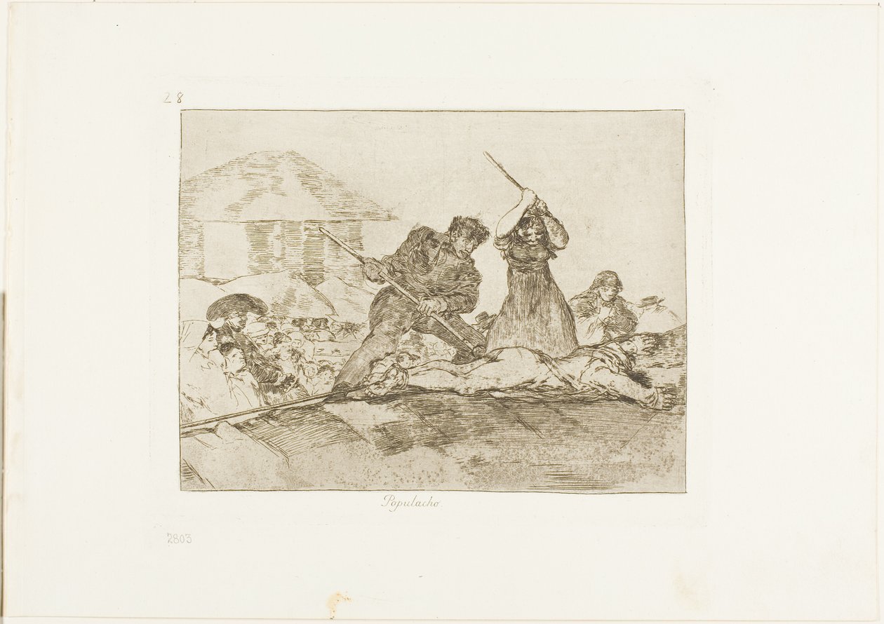 Rabble, płyta 28 z filmu Klęski wojny autorstwa Francisco Jose de Goya y Lucientes