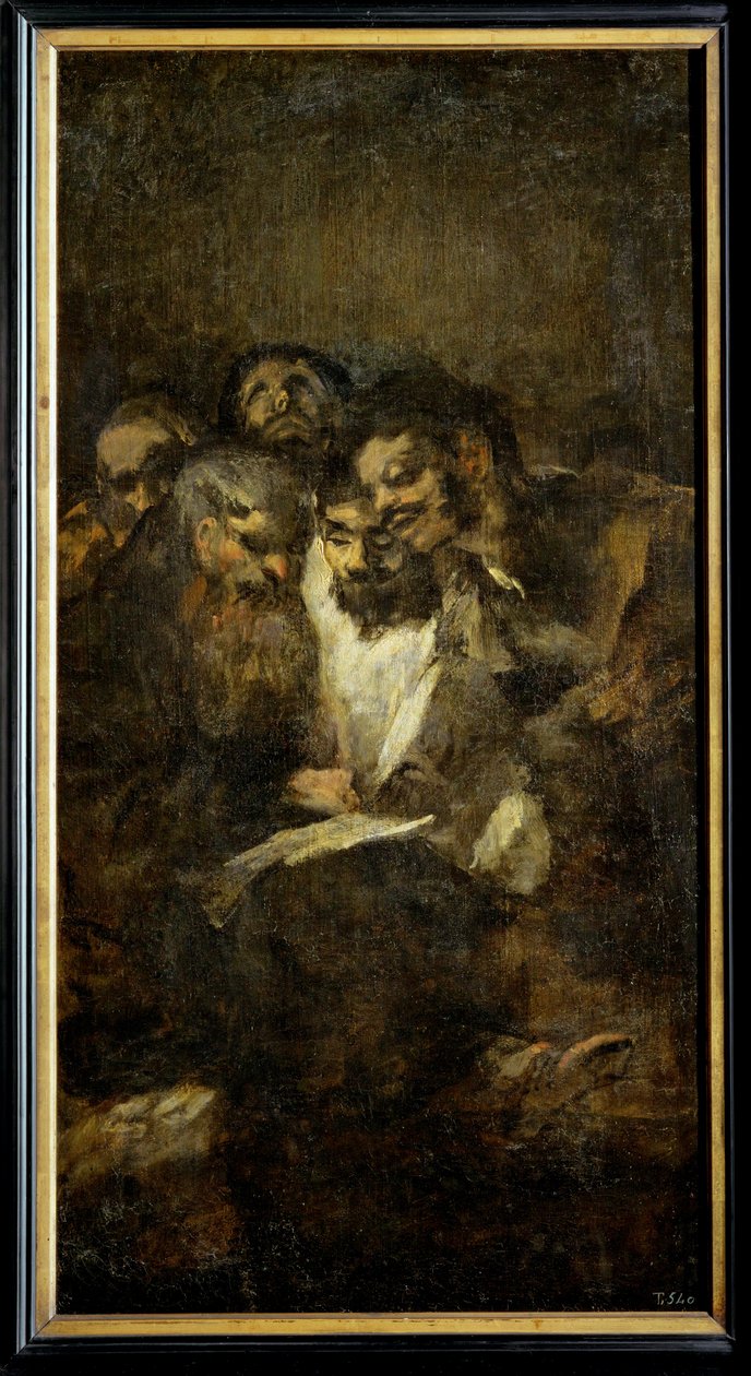 Czytanie, także Politycy ... (obraz na płótnie) autorstwa Francisco Jose de Goya y Lucientes
