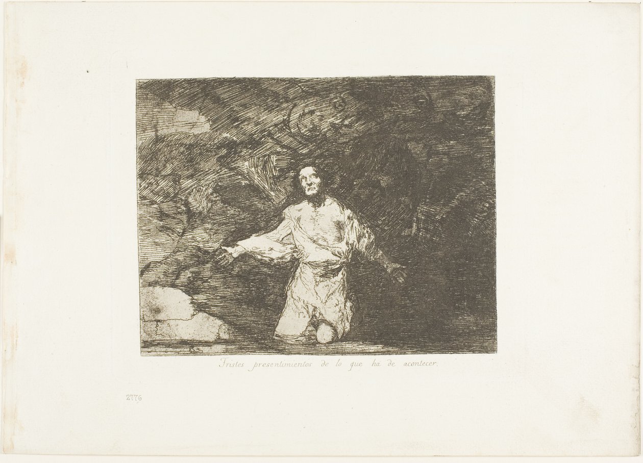 Smutne przeczucia tego, co się wydarzy, płyta pierwsza z The Disasters of War autorstwa Francisco Jose de Goya y Lucientes