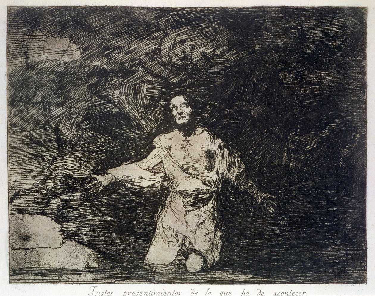 Smutne przeczucia tego, co ma nadejść, płyta 1 „Klęski wojny” autorstwa Francisco Jose de Goya y Lucientes