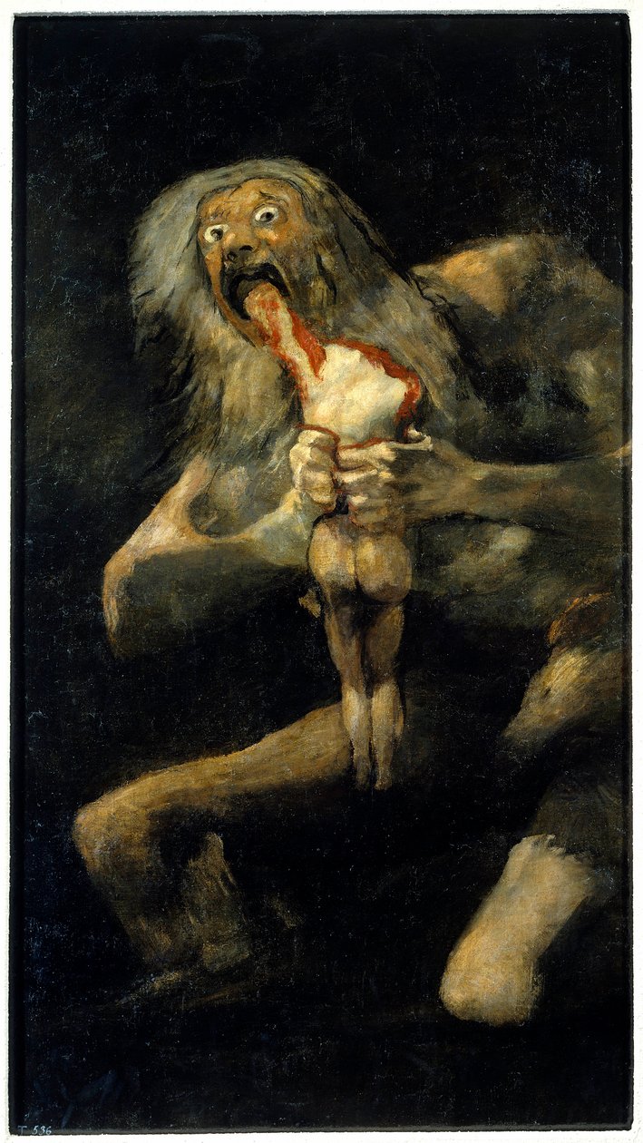 Saturn pożerający swego syna autorstwa Francisco Jose de Goya y Lucientes