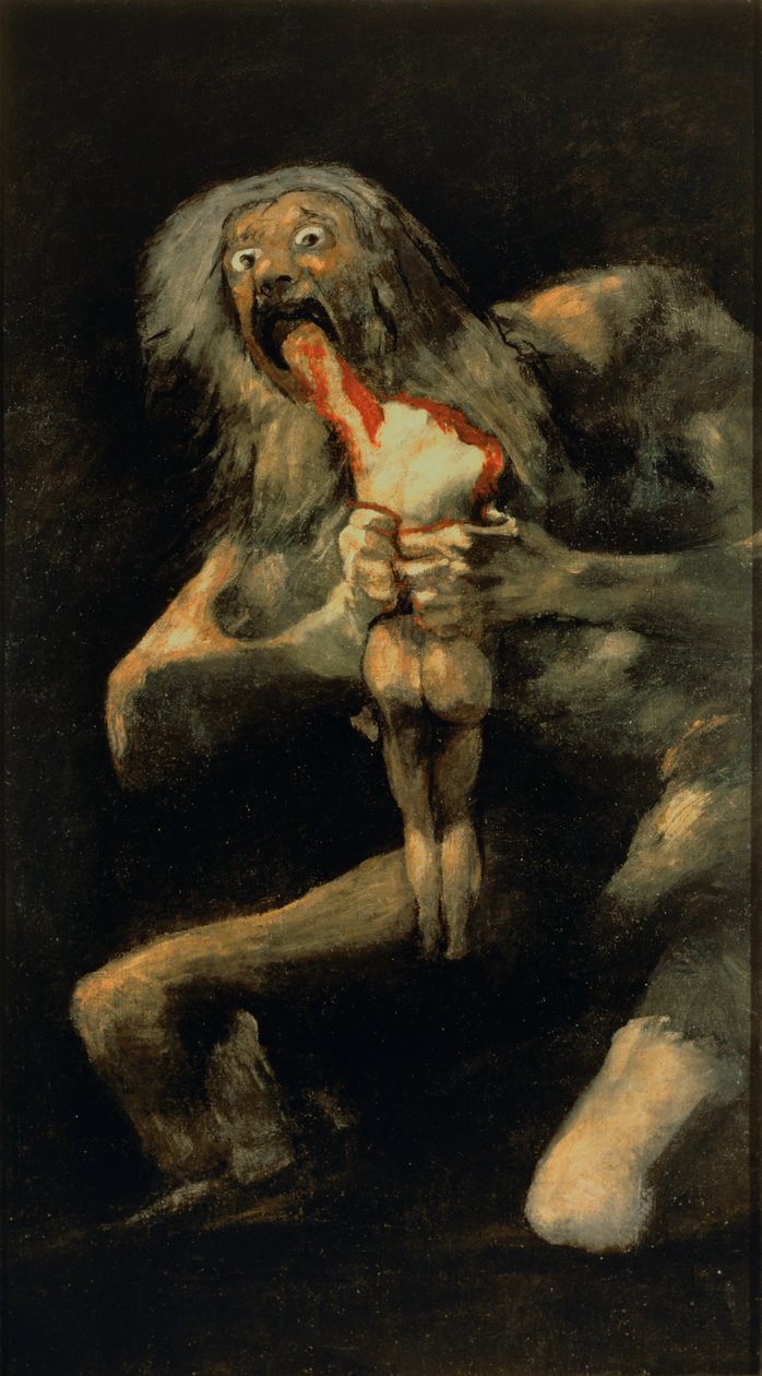 Saturn pożerający jednego ze swoich synów autorstwa Francisco de Goya