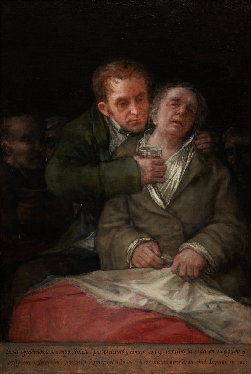 Autoportret z dr. Arrietą autorstwa Francisco Jose de Goya y Lucientes
