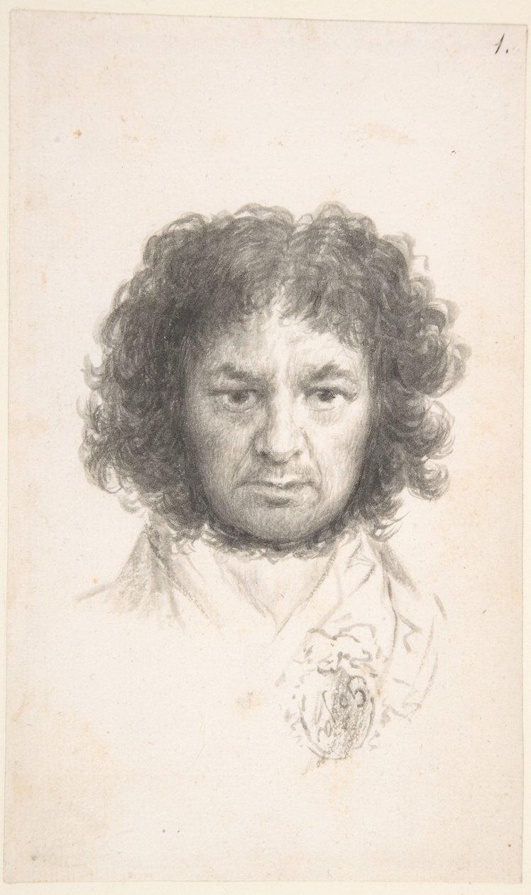 Autoportret, ok. 1796 (pędzel i tusz na papierze) autorstwa Francisco Jose de Goya y Lucientes
